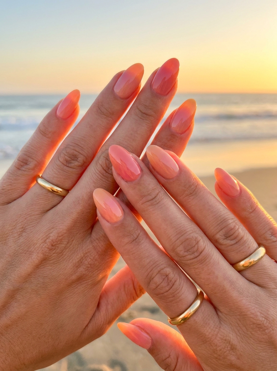 Sunset Ombré Nails
